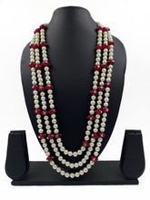 Triple Layered Long Pearls Necklace Sherwani Mala For Men By Gehna Shop Beads Jewellery